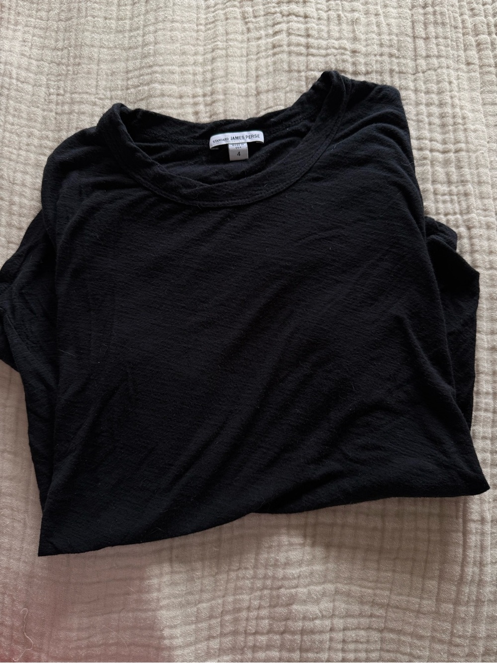 James Perse Black Crewneck Women's Tee sz 4
